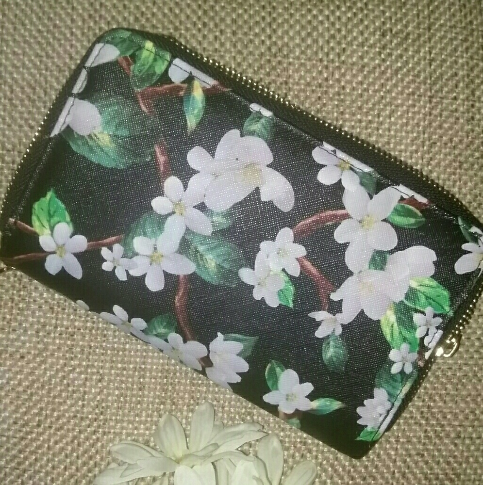A floral wristlet